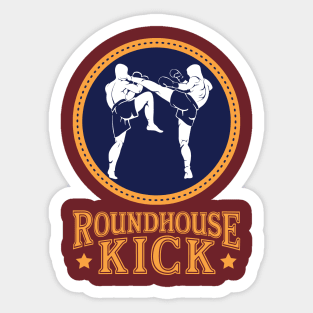 Cool mma roundhouse kick Sticker